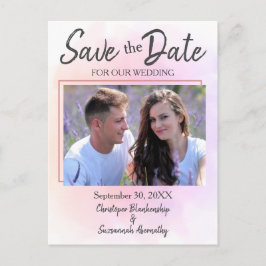 Save the Date Benutzerdefiniertes Foto Einfache Eh Ankündigungspostkarte