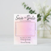 Save the Date Benutzerdefiniertes Foto Einfache Eh Ankündigungspostkarte (Stehend Vorderseite)