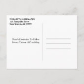 Save the Date Benutzerdefiniertes Foto Einfache Eh Ankündigungspostkarte (Rückseite)