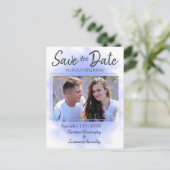 Save the Date Benutzerdefiniertes Foto Einfache Eh Ankündigungspostkarte (Stehend Vorderseite)