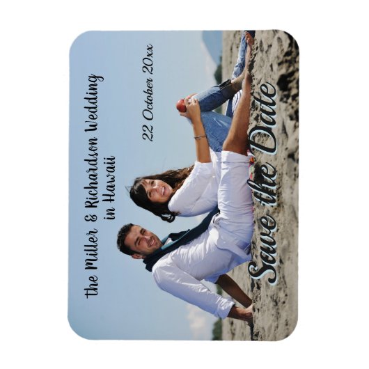 Save the Date Benutzerdefiniertes Foto Magnet (Vertikal)