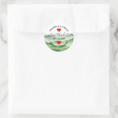 Save the Date Bergregionen Runder Aufkleber (Tasche)