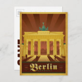 Save The Date | Berlin, Deutschland Ankündigungspostkarte (Vorne/Hinten)
