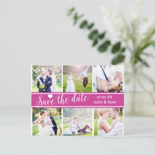 SAVE THE DATE Berry Wedding 6 FOTO Postkarte (Stehend Vorderseite)