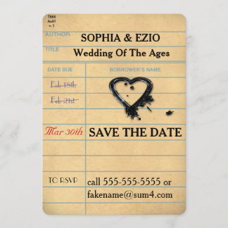Save the Date Bibliothekskarte