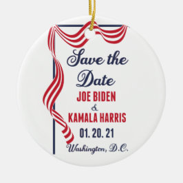 Save the Date Biden Harris Einweihung Keramik Ornament