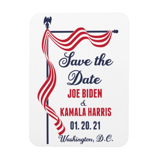Save the Date Biden Harris Einweihung Magnet (Vertikal)