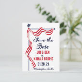 Save the Date Biden Harris Einweihung Postkarte (Stehend Vorderseite)