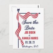 Save the Date Biden Harris Einweihung Postkarte (Vorne/Hinten)