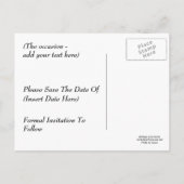 Save the Date Birthday Girl Funny Postcard Ankündigungspostkarte (Rückseite)