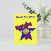 Save the Date Birthday Girl Funny Postcard Ankündigungspostkarte (Stehend Vorderseite)