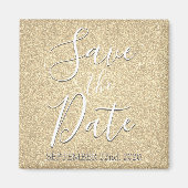 Save the Date Birthday Gold Glitzer Sparkle Magnet (Vorne)