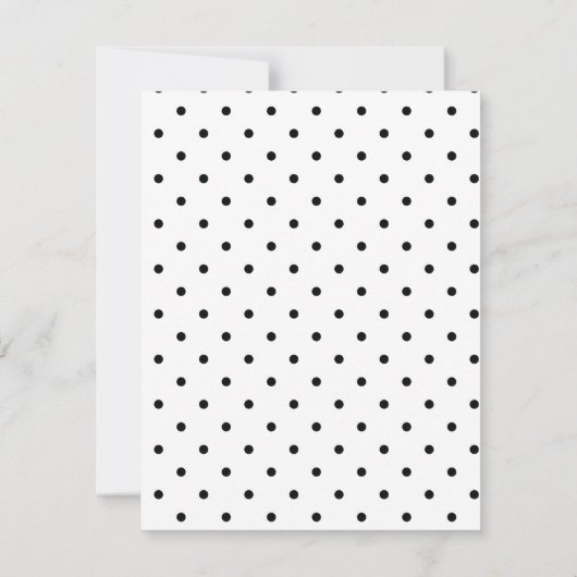 Save the Date Black and white polka dot wedding (Rückseite)
