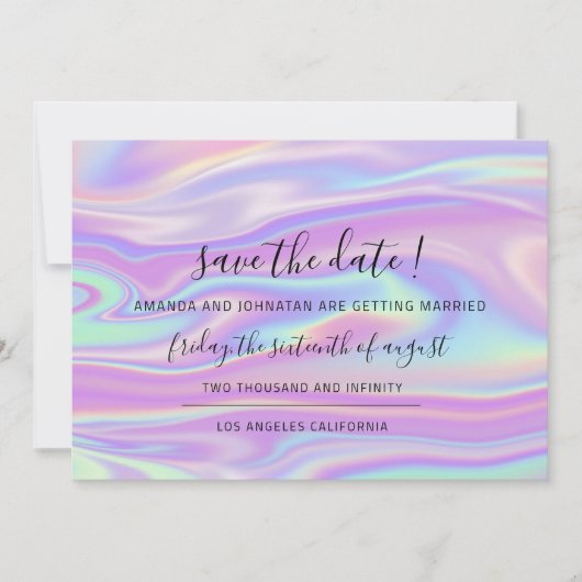 Save the Date Black Holograph (Vorderseite)