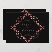 Save the Date Black Rose Gold (Vorne/Hinten)