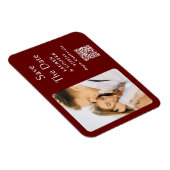 Save The Date Black White Stylish Modern Wedding Magnet (Rechte Seite)