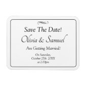 Save The Date - Black & White with Infinity Scroll Magnet (Horizontal)