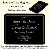 Save The Date - Black & White with Infinity Scroll Magnet