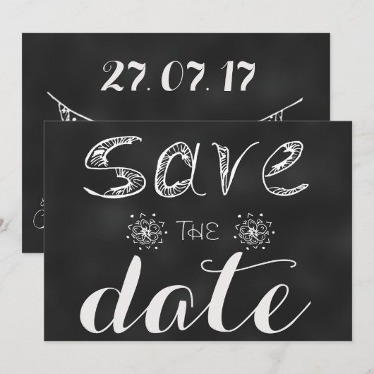 Save the Date: Blackboard Edition Date (Vorne/Hinten)