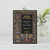 Save the Date bläserleuchtet mittelalterlich essba Ankündigung (Stehend Vorderseite)