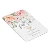 Save the Date Blassrosa Hütte Peonys Magnet (Rechte Seite)