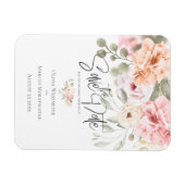 Save the Date Blassrosa Hütte Peonys Magnet (Horizontal)