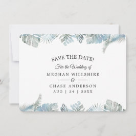 Save the Date Blassrosa Tropenfarbe