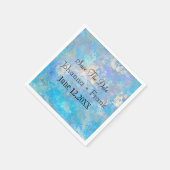 Save The Date | Blau Serviette (Ecke)