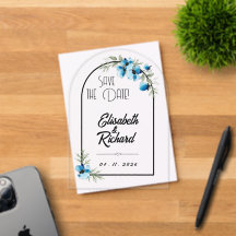 Save the date "Blaue Blumen"