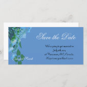 Save the Date, blaue Hydrangea-Blume Save The Date (Vorne/Hinten)