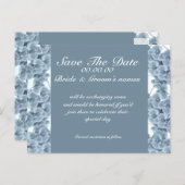 Save the Date blaue Orchidee - anpassbare Vorlage (Vorne/Hinten)