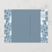 Save the Date blaue Orchidee - anpassbare Vorlage (Rückseite)