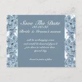 Save the Date blaue Orchidee - anpassbare Vorlage (Vorderseite)