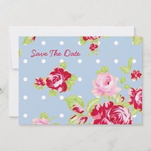 Save the Date blaue Rose