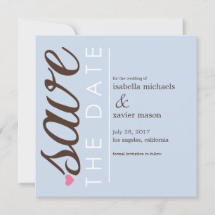 Save The Date   Blaue Save The Date Ankündigung