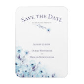 Save the Date Blauer Garten Magnet (Vertikal)