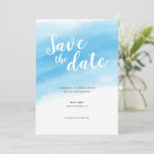 Save the Date blaues Meer Einladung (Stehend Vorderseite)