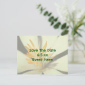 Save The Date Bloodroot Flower Ankündigungspostkarte (Stehend Vorderseite)