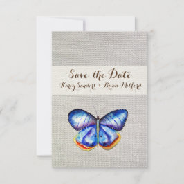 Save the Date Blue Butterfly