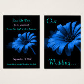 Save the Date Blue Daisy II (Vorne & Hinten)