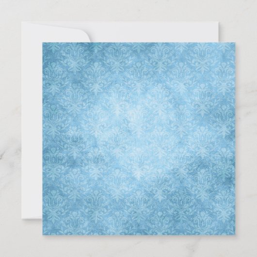 Save the Date Blue Floral (Rückseite)