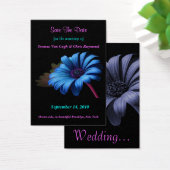 Save the Date Blue Gray Daisy V (Schreibtisch)