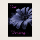 Save the Date Blue Gray Daisy V (Rückseite)