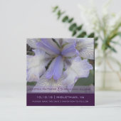 Save the Date Blue Iris 5x5 (Stehend Vorderseite)