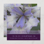Save the Date Blue Iris 5x5 (Vorne/Hinten)