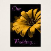 Save the Date Blue Orange Yellow Daisy (Rückseite)