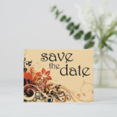 Save the Date : Blume Brise: Ankündigungspostkarte (Stehend Vorderseite)