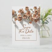 Save the Date Blume Einladung zur Hochzeit (Stehend Vorderseite)