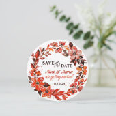 Save the Date-Blume für den Sonnenuntergang Einladung (Stehend Vorderseite)