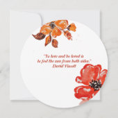 Save the Date-Blume für den Sonnenuntergang Einladung (Rückseite)